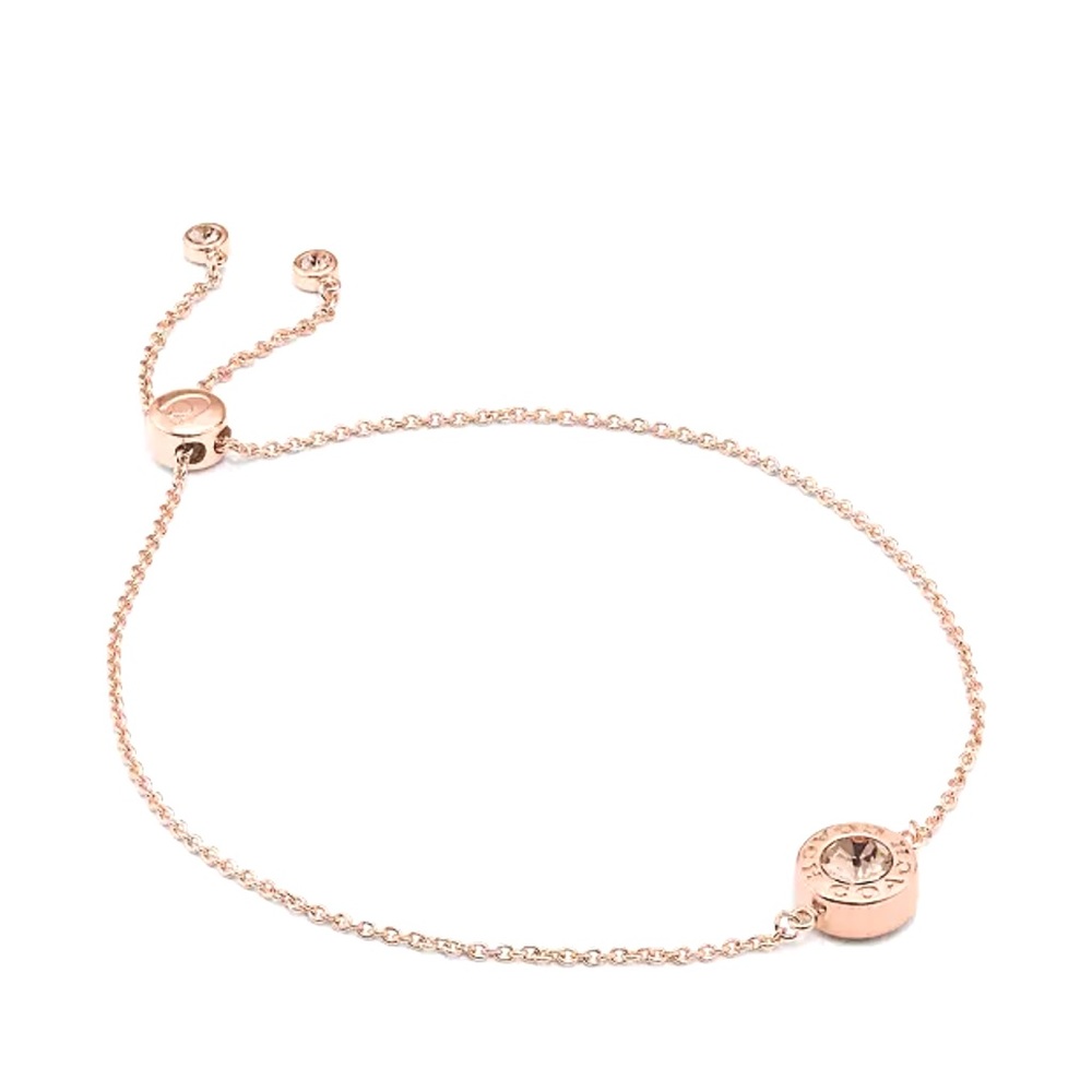 Coach Rose Gold Open Circle Slider Bracelet Brand New!